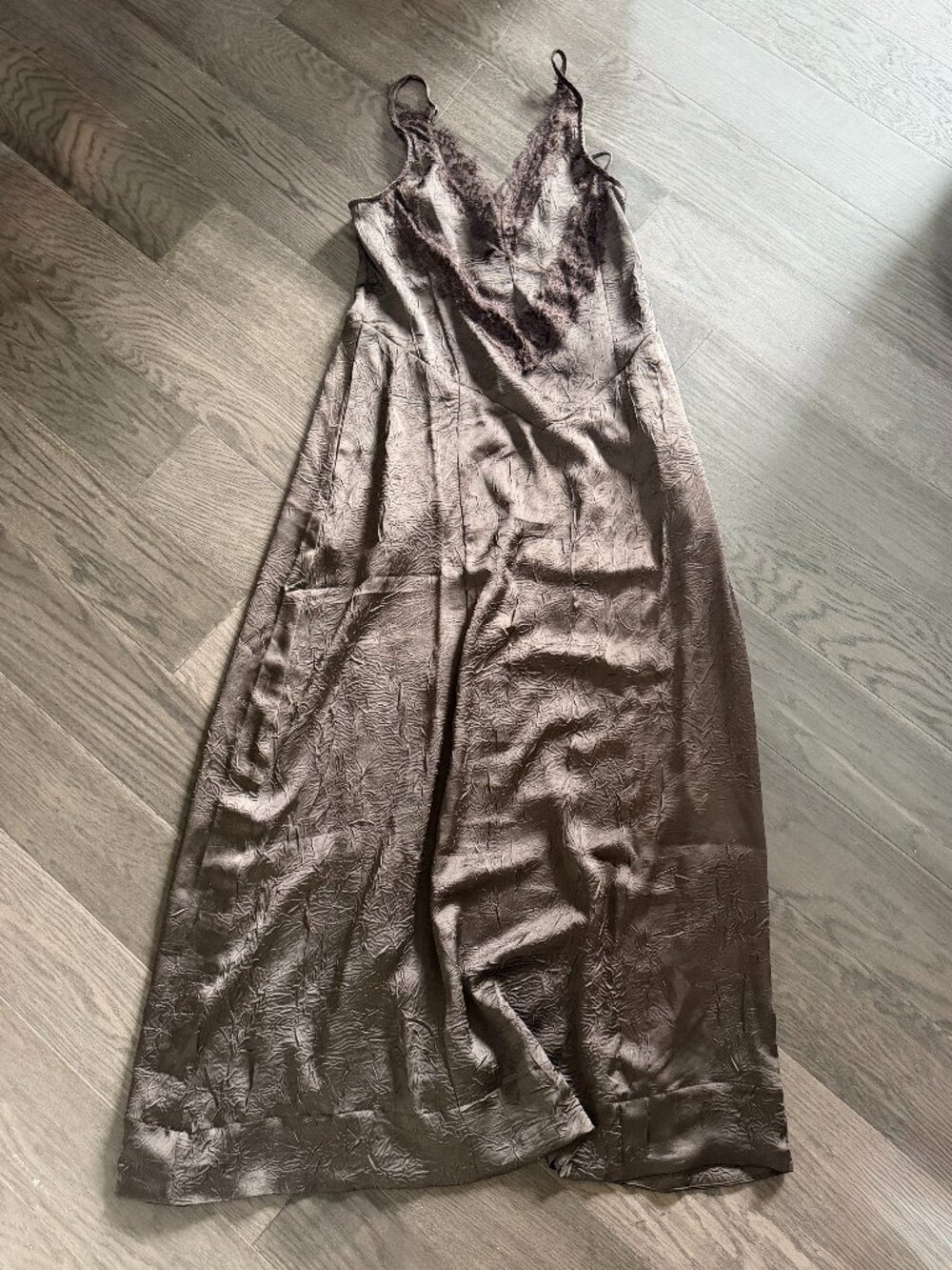 Free People Women Dark Brown Maybe Forever Maxi Dress Size 0 or 2 NWOT - Picture 5 of 7